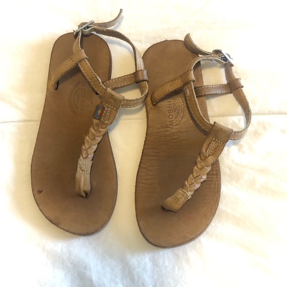 Rainbow Other - Rainbow Flip Flops with Ankle Strap - Little Girls